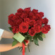 27 красных импортных роз, лента в Лоо